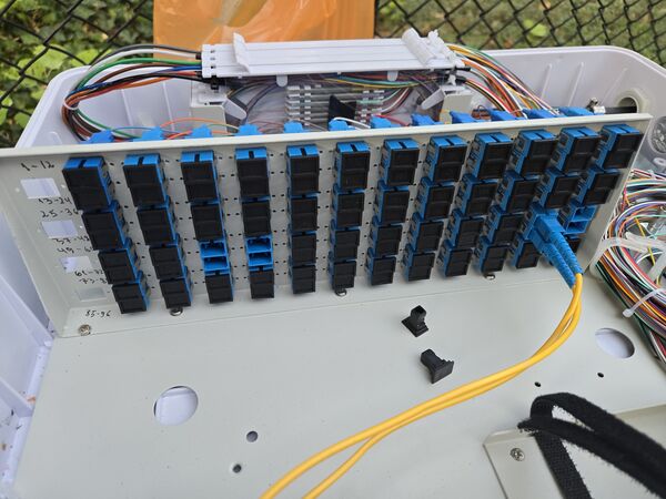 96-влакнов SC разпределителен шкаф след заварки